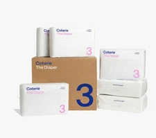 Coterie Ultra-Soft Diapers, 6-Pack-Size: 03 (14-24lbs)