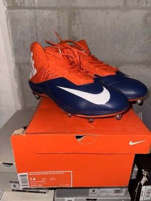 Nike Zoom Code Elite 3/4 D PF Football Cleats Orange Medium US Size 14