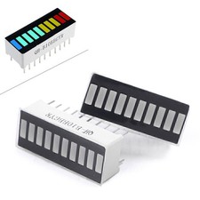 2pcs 10-Segment LED Light BAR Graph Indicator DIP Display Red Yellow Green Blue