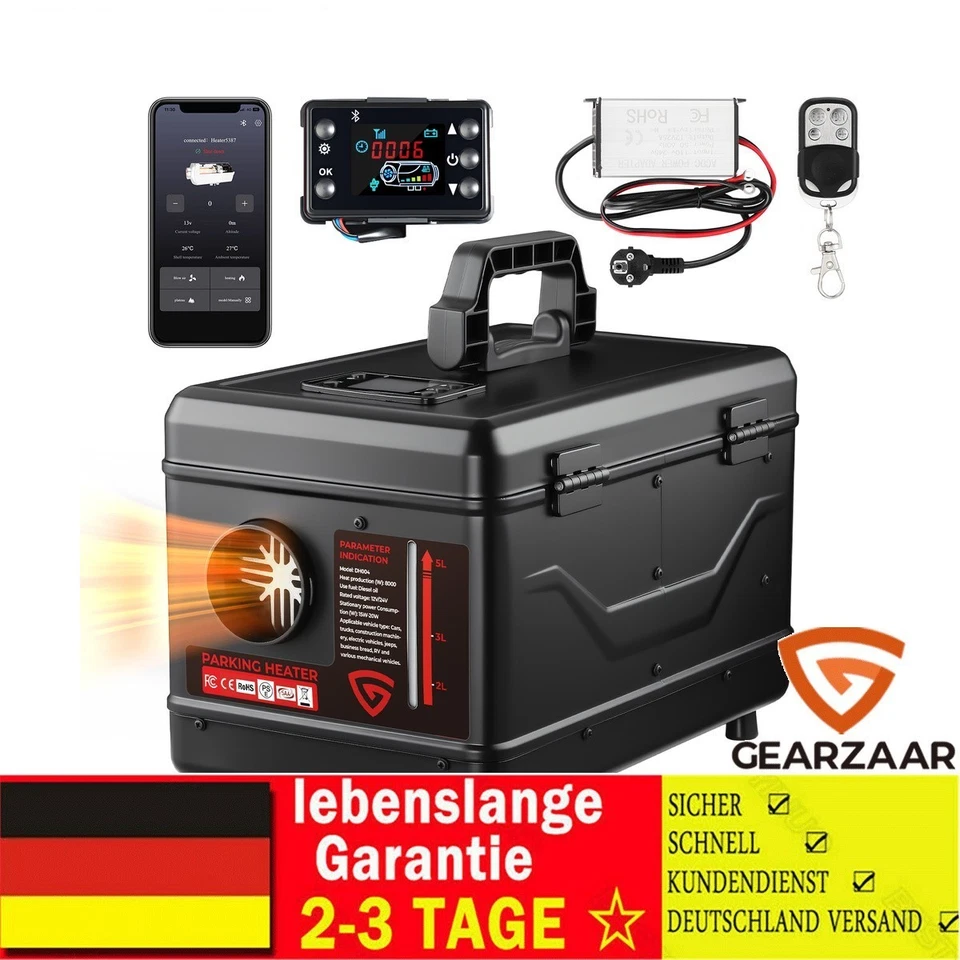 8KW Standheizung Diesel 12/24V 230V Air Heater 220V Haushaltsspannung Garagen