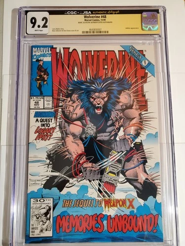 Wolverine #48 CGC/JSA 9.2white Pages Marc Silvestri Autographed