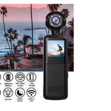 1080P Body Camera Mini Video Audio Pocket Cam 180 Rotation sport/action Cam.