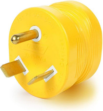 Camco PowerGrip RV Electrical Adapter 30 Amp Male to 15 Amp Female