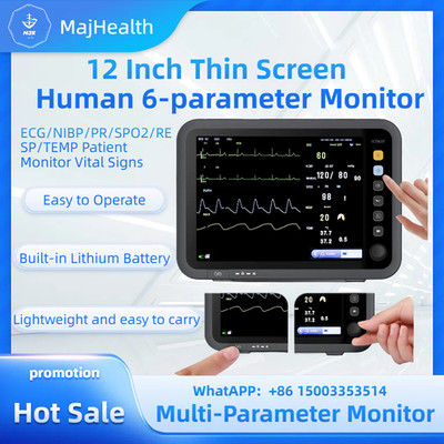 12'' ICU Patient Monitor - ECG, NIBP, SpO2, Resp, Temp, PR Multiparameter