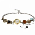 Women's Vintage Ocean Shell Heart Choker Necklace Watch for Summer Vacation