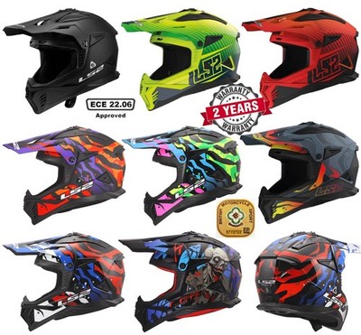 LS2 MX708 FAST II  ECE22.06 LIGHTWEIGHT OFFROAD MX QUAD ENDURO MOTORBIKE HELMET