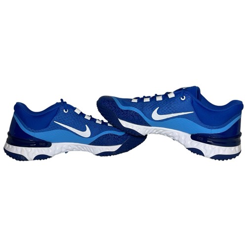 Scarpe Nike Alpha Huarache Elite 4 Turf da uomo taglia 12 Royal bianche tacchetti DJ6523-414 - Foto 8 di 12