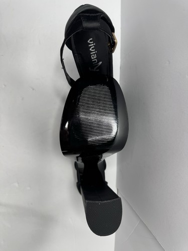 Sandalias de tacón alto grueso Vivianly para mujer con plataforma punta abierta sandalia de tacón bloque - Imagen 11 de 17