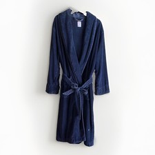 Brooks Brothers Men's Blue Terry Robe Supima Cotton XL Shawl Collar Belted 48in