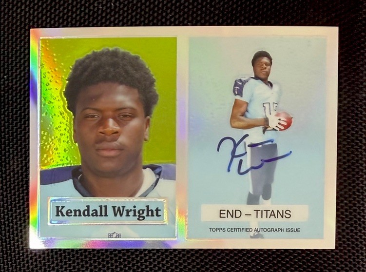 KENDALL WRIGHT 2012 Topps Chrome 1957 Refractor Auto #15 Tennessee Titans Auto