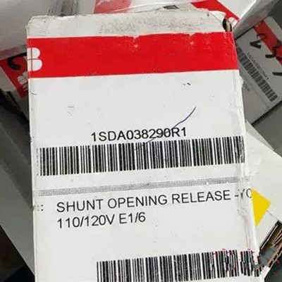 one new ABB 1SDA038290R1 SHUNT OPENING RELEASE YO 110/120V E1/6 ship DHL