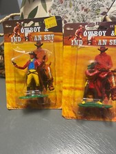 vintage cowboy and indian play figures