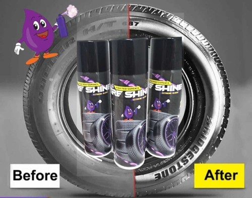 Uvita Tire Shine Extra Gloss Cans 14oz each Shines and protect (3 bottle) - Picture 2 of 2
