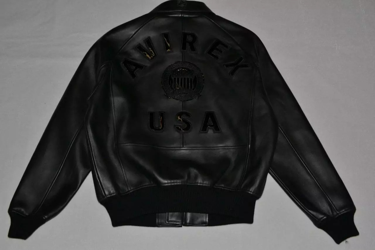 Authentic Avirex icon leather A1 jacket all black limited stock