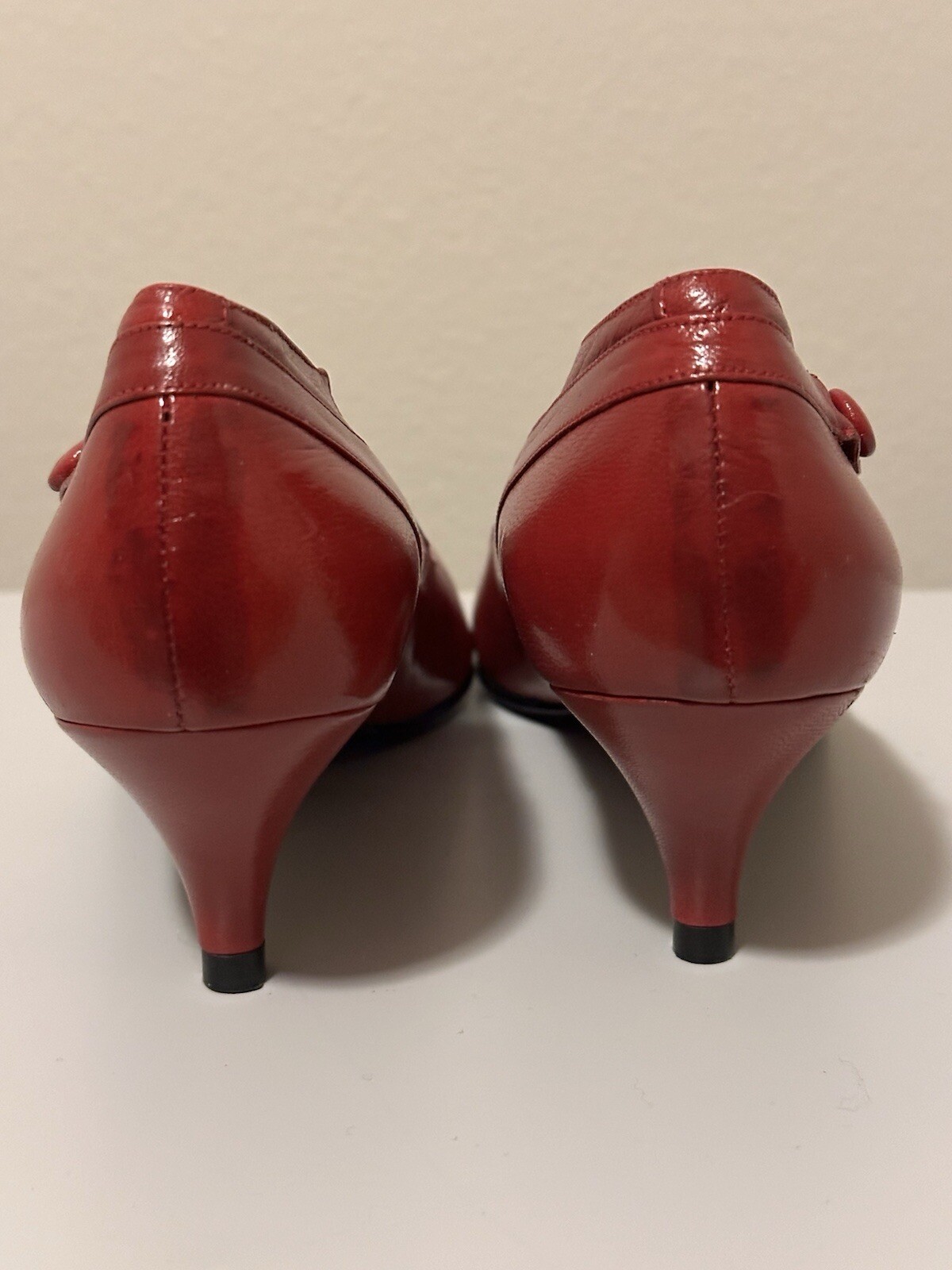 Proxy Michael G Abrams Co Red Leather VintageHeels - image 2