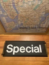 NYC SUBWAY ROLL SIGN R32 SPECIAL NYCTA SIDE DESTINATION CURTAIN NORTH TERMINAL