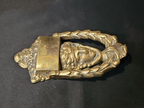 Vintage Solid Brass Bacchus Dionysus Greek God Of Wine? Face Door Knocker - Picture 3 of 12