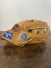 Vintage Leather Spalding 42-523 Softball Glove, RHT 12" Hustler
