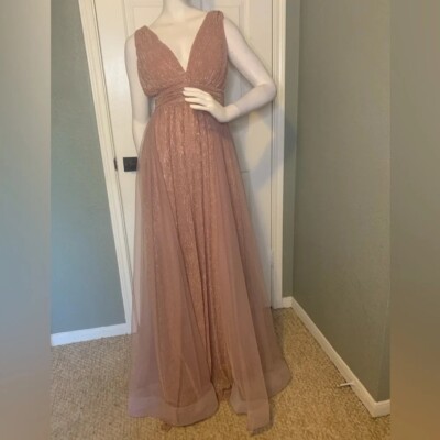 Fashion Nova Berry Metallic Elegant Formal/Prom