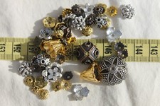 Tibetan Style Bead Caps Mixed Shape, Mix Color 8 20mm Crafts Jewelry Making 1oz