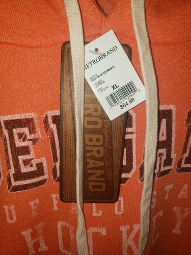 Buffalo State Bengals Hockey Hooded Sweatshirt Men’s XL Orange Hoodie Brand NEW - Picture 5 of 5