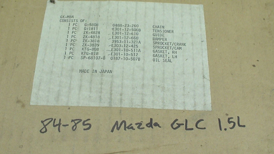 Kit de temporização Pioneer GK-M8A para 1984-85 Mazda GLC 1.5L (b161) - Imagem 4 de 4