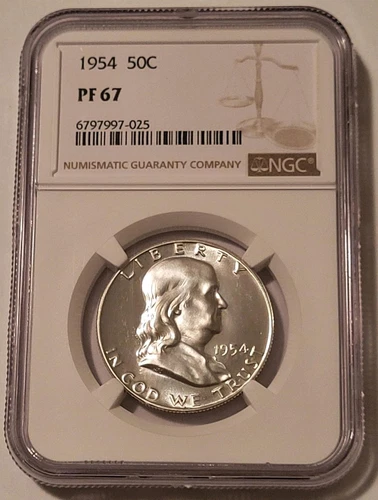 1954 Franklin Half Dollar Proof PF67 NGC