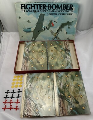 1977 Fighter Bomber: The Game of Mustangs and Messerschmitts Game by Cadaco GUC