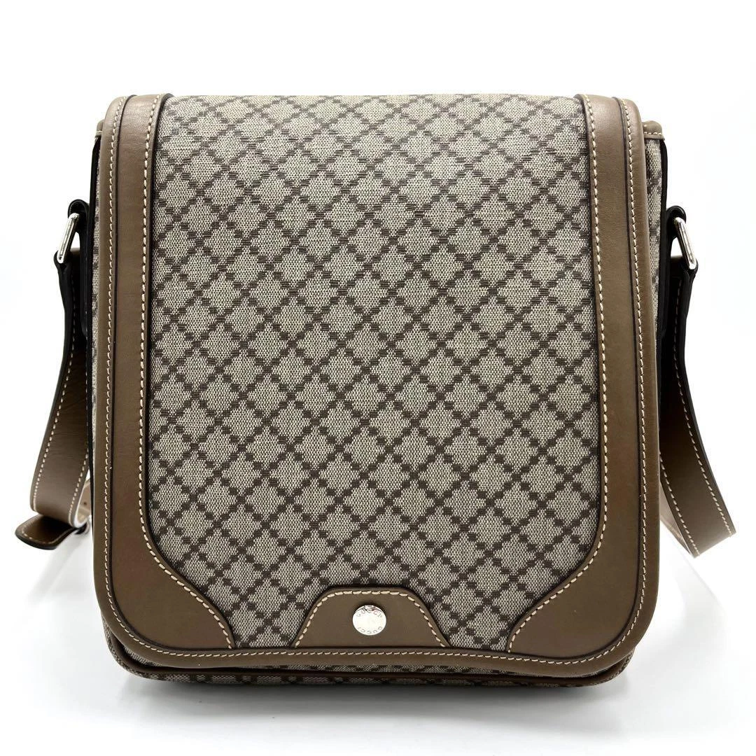 [Excellent état] Sac bandoulière Gucci avec logo quincaillerie, Diamante PVC, beige