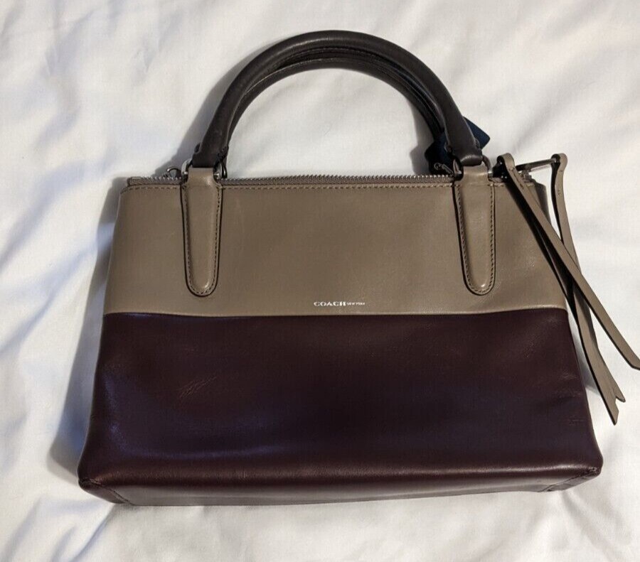Coach The Mini Borough Bag In Retro Colorblock Leather - Gem