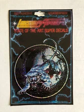 Vintage Chroma Graphics Panther Decal Laser Axent Claws Sparkly 1984
