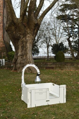 NURSERY SALA BOX PARTO L CANI LAVABILE RESISTENTE ROBUSTO IGIENICO LAMINATO HPL - Imagen 3 de 6