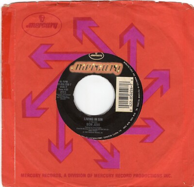 Bon Jovi   Always / Living In Sin Mercury Rock VG+
