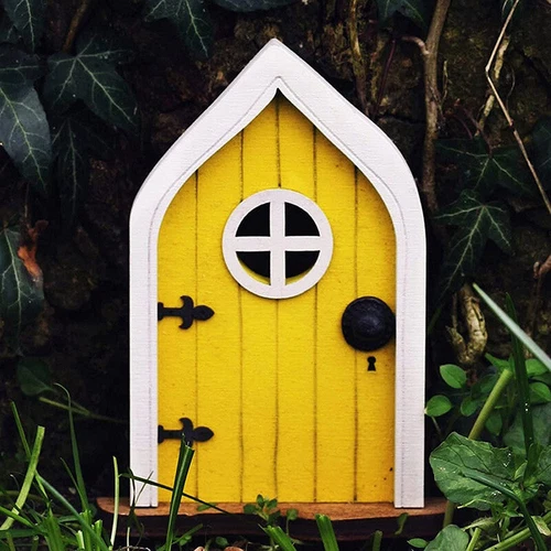 1X Mini Fairy Garden Door Wooden Mini Wooden Garden Door Elf Door Embellishments - Picture 8 of 23