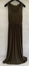 Khaki Sleeveless Elastic Waist Dress Size M