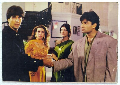 Bollywood Akshay Kumar Sonali Bendre Sunil Karisma Kapoor alte Original Postk...