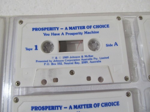 PROSPERITY - A MATTER OF CHOICE by Bob Johnson, 1989 Cassette & Book Set - Picture 4 of 10