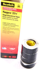Lot of 4 Small Rolls 3M Scotch Super 33 BLACK Vinyl Electrical Tape 3/4" X 20'