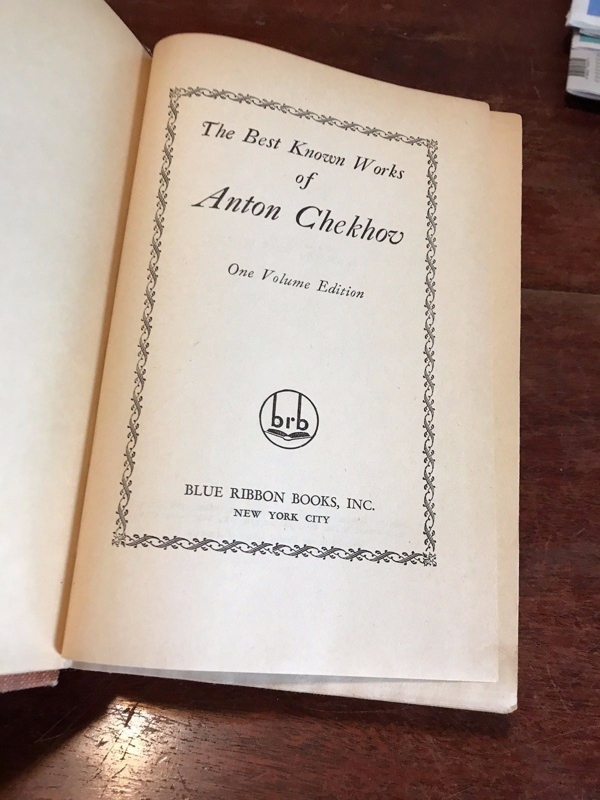 Works of Anton Chekhov Walter J. Black 1929 One Volume EditionHC ...