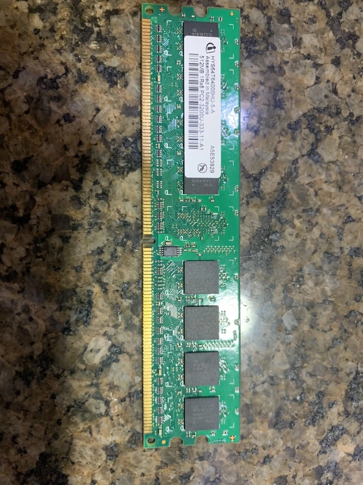 HYS64T64000HU-5-A Unbuffered CL3 240-Pin DIMM Single Rank Memory Module 512mb - Image 2 of 4