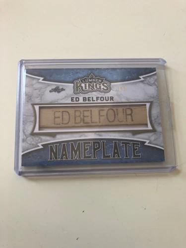 2019/20 LEAF LUMBER KINGS ED BELFOUR NAMEPLATE #1/1 RARE WOW