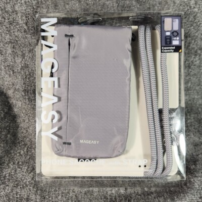 Mageasy Smartphone Sacoche Pouch With Strap Water Repellent Tap and Go Card Slot