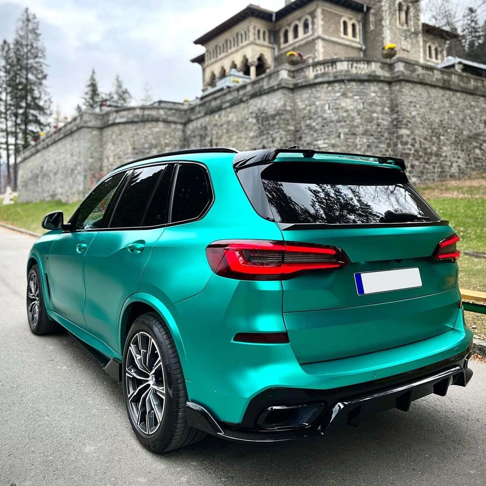 Kit difusor de parachoques trasero estilo GT negro brillante para BMW X5 G05 M Sport 2019-2025 Foto 2 de 4