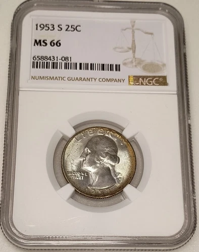 1953-S Washington Quarter 25C NGC MS66 #6588431-081