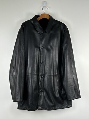 Torras Reversible Cashmere & Leather Car Coat Black EU 54/US 44 Spain Excellent