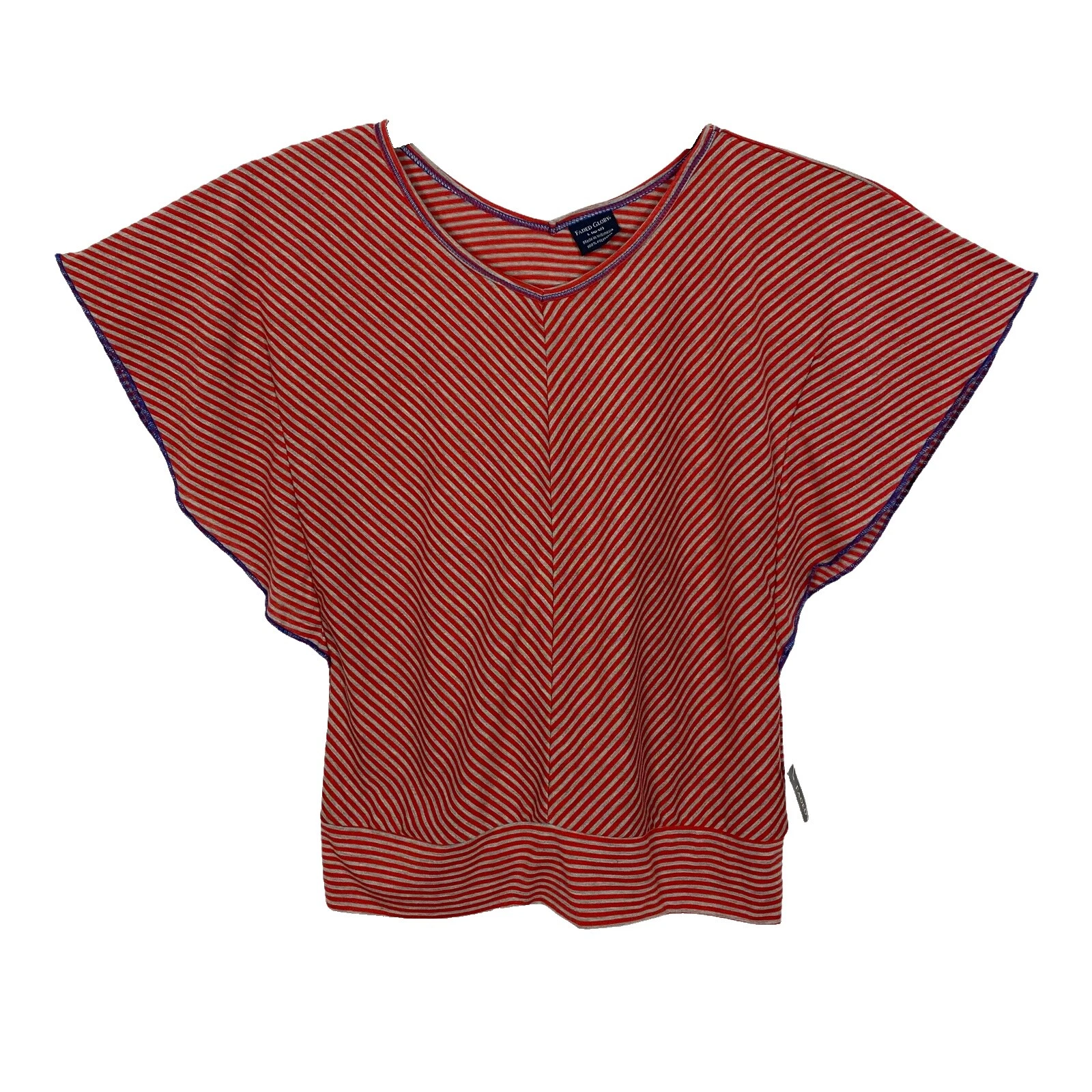 Camisetas a Rayas Casual Faded Glory para Mujeres