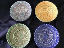 4 VANCASSO PORCELAIN MANDALA ALL PURPOSE BOWLS never used! NEW! EXCELLENT!