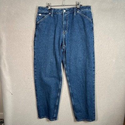 Calvin Klein 90s Straight Lower Impact Wash Jeans Mens Size 31 (Measures 33)