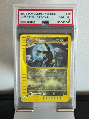2003 Umbreon Reverse Holo 32/144 Skyridge Pokemon PSA 8