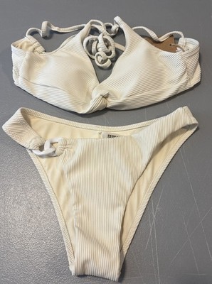 Berlook Ivory Textured Bikini Set NEW Small